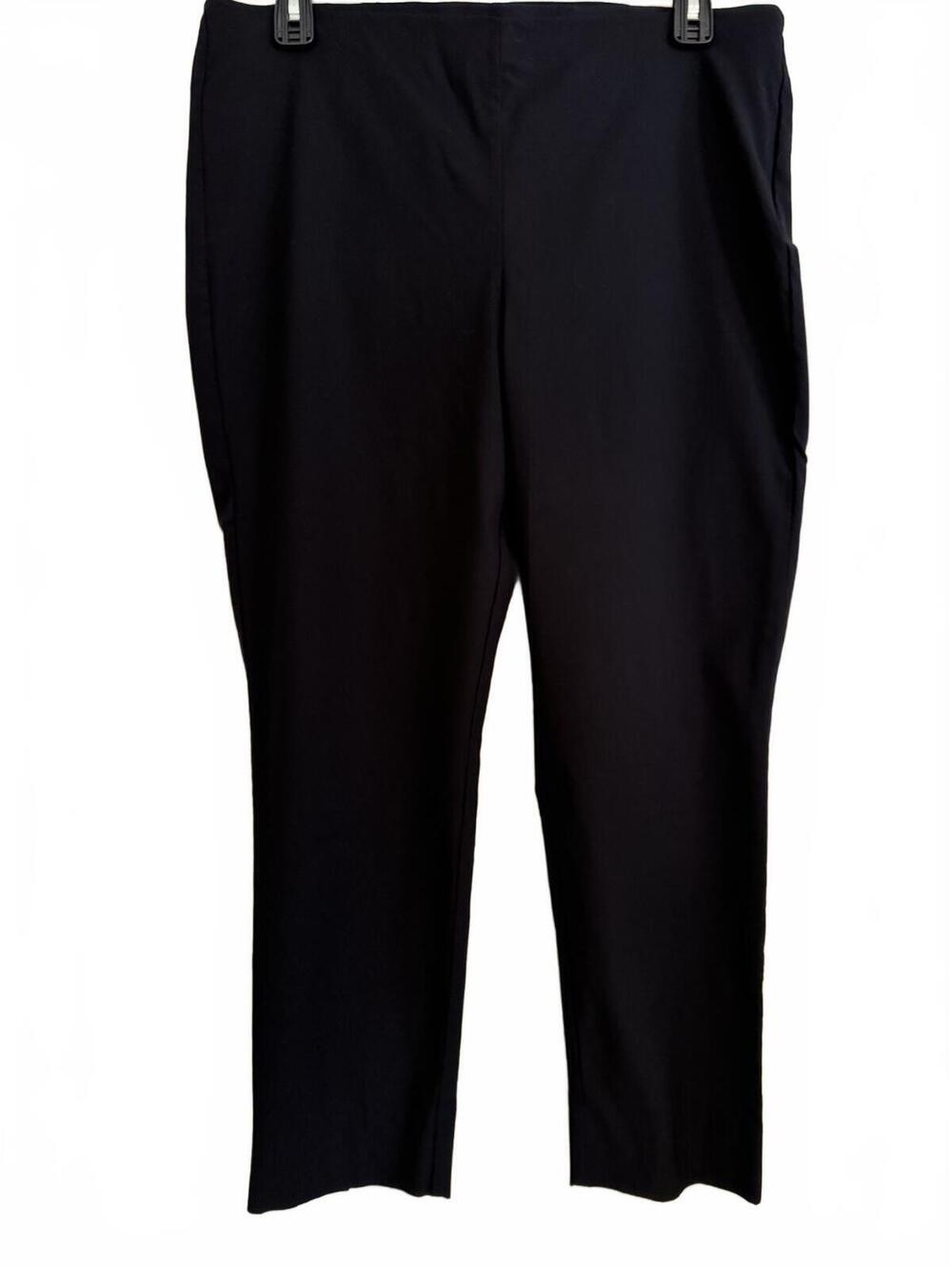 Chico's Black Straight-Leg Crop Pants Size 3 18R